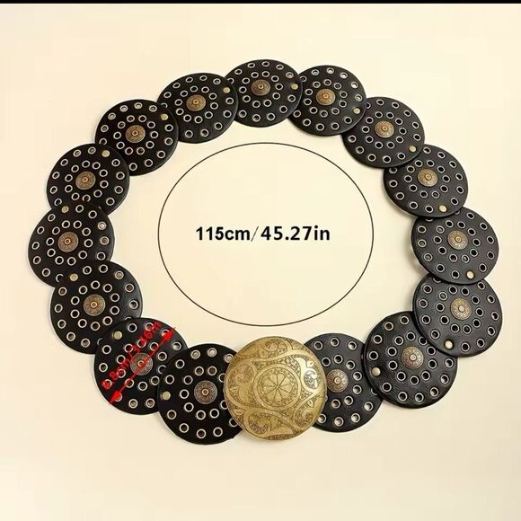 South Beach Studded Round Disc Belt - Picture 6 of 6